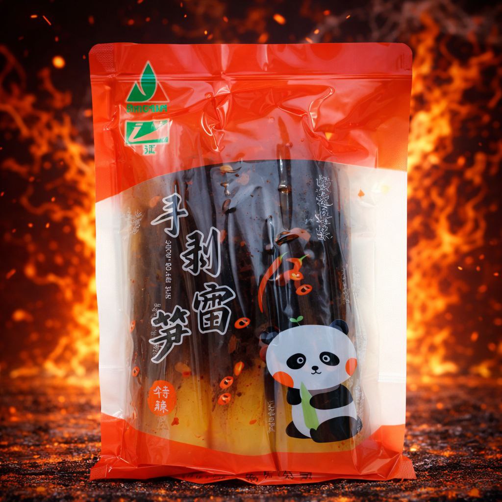 Маринований бамбук Medium Spicy (червона упаковка), 400 г